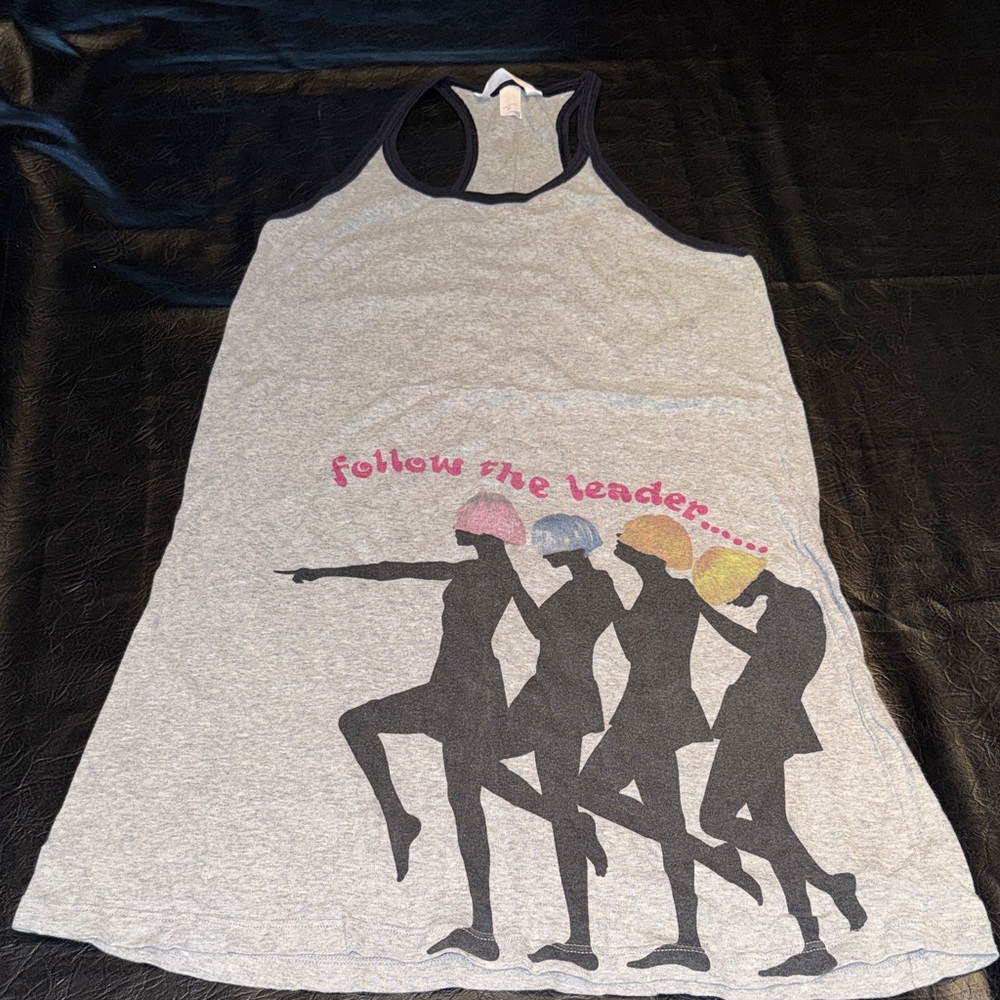 PINK Victoria's Secret Gray and Black Tank Nightgown, FUC, size M
